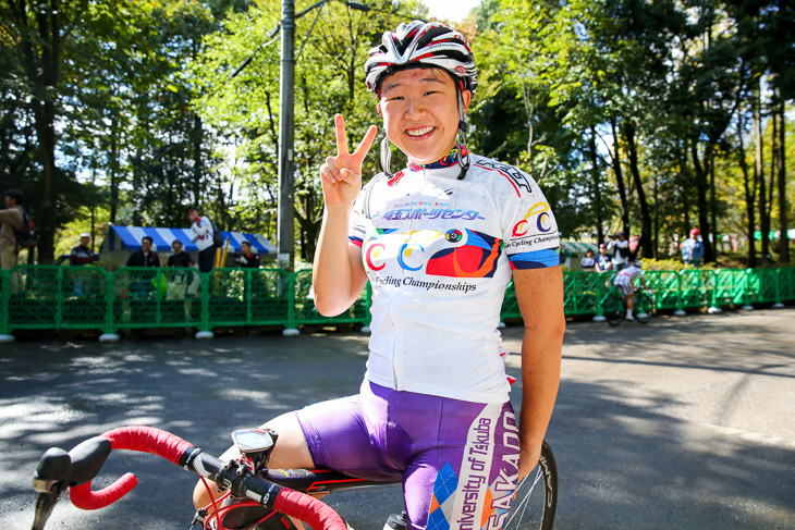 オープン女子 エリートと同一クラスでジュニアの梶原悠未(筑波大学附属坂戸高校)が優勝