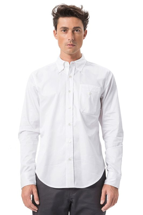 LIGNE8 COTTON TWILL MELBOURNE SHIRT(White)