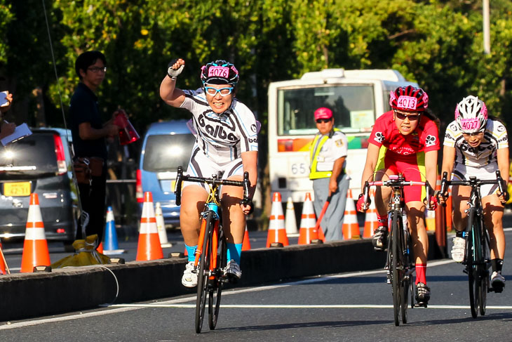 市民レディースレース50kmを制した白崎美由紀(バルバ)