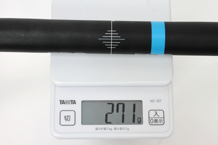 VIBE 7S ハンドルの実測重量は271g(400mm)