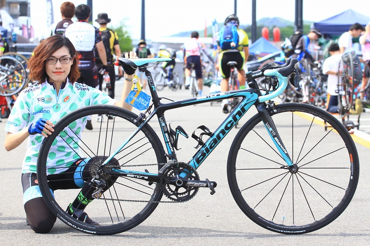宮崎さやのさん(team 自転車処 風輪)ビアンキ センプレ
