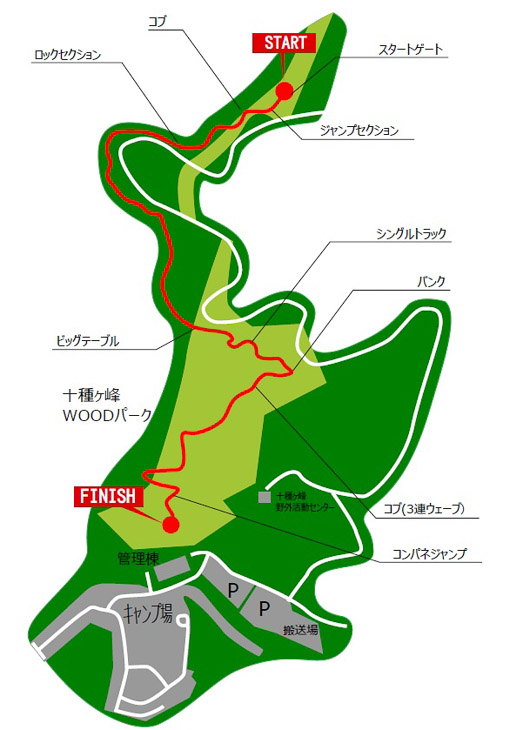 やまぐち十種ヶ峰国際ダウンヒル Coupe du Japon、UCIレース コース図