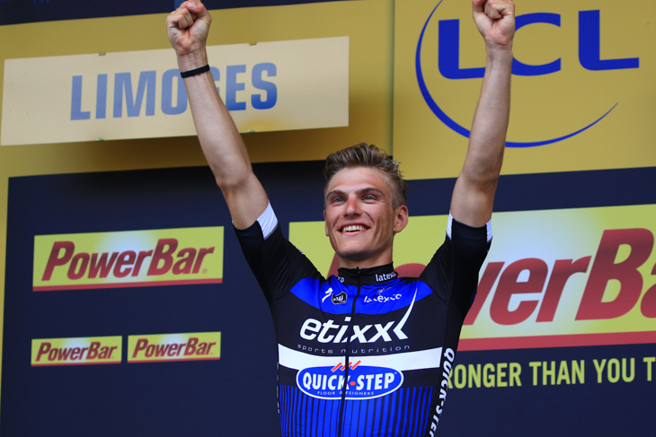 待望のステージ勝利に喜びを表現するマルセル・キッテル(ドイツ、エティックス・クイックステップ)