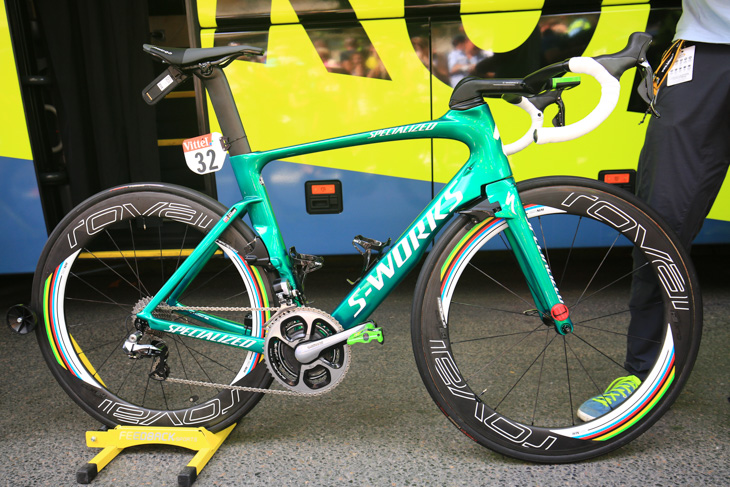 ペーター・サガン(スロバキア、ティンコフ)のスペシャライズド S-WORKS VENGE ViAS マイヨヴェールカラー