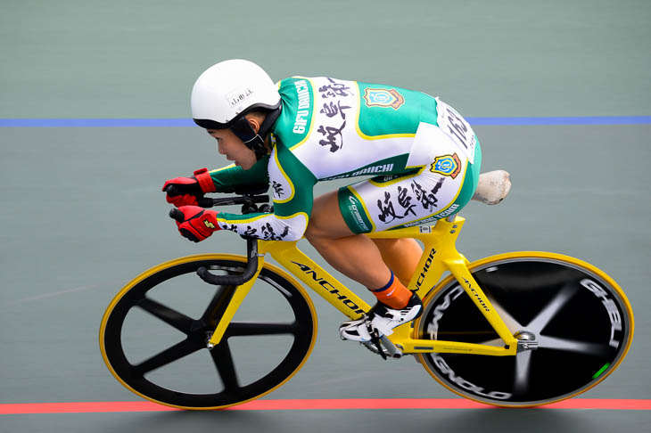 1kmタイムトライアル優勝 山田 諒(岐阜第一) 1分5秒197