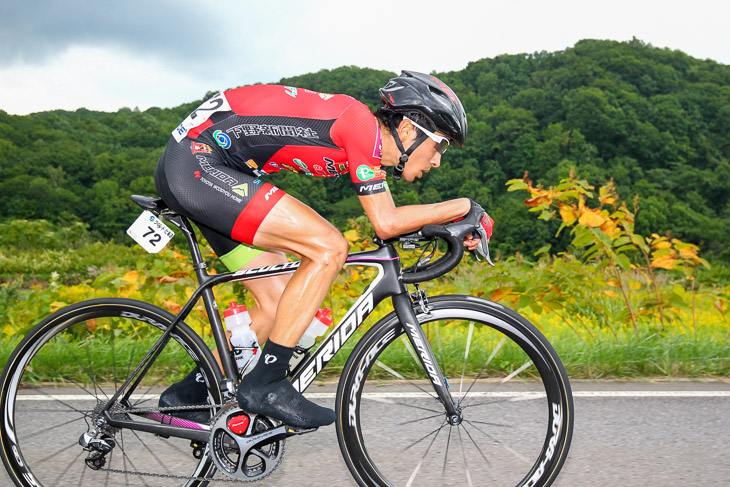 第2ステージ 76km地点、独走を続ける増田成幸(宇都宮ブリッツェン)