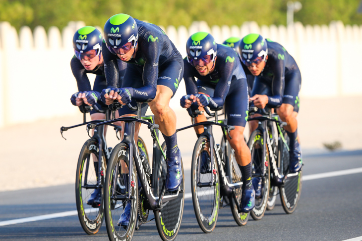 UCI男子チームTT 1分11秒差の6位に入ったモビスター