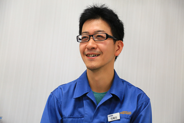 「ALLWAYSはどのようなバイクにも使って頂けるペダルです」三ヶ島製作所の弓場元健太さん