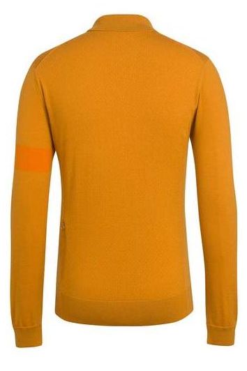 Rapha LONG SLEEVE MERINO POLO(バーントオレンジ、裏面)