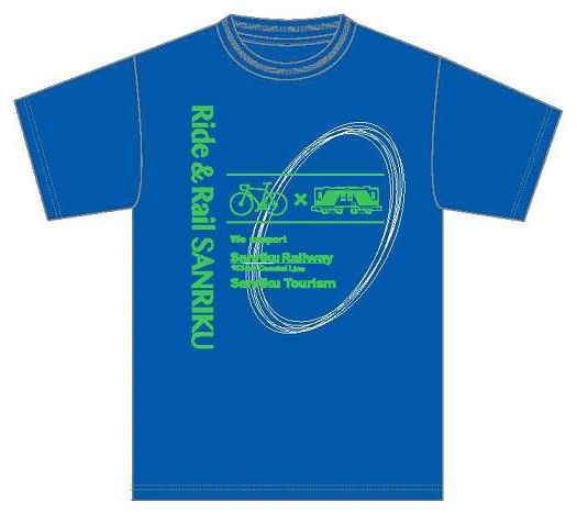Tシャツの前面には新たな旅のスタイル“Ride&Rail”コンセプトを表現
