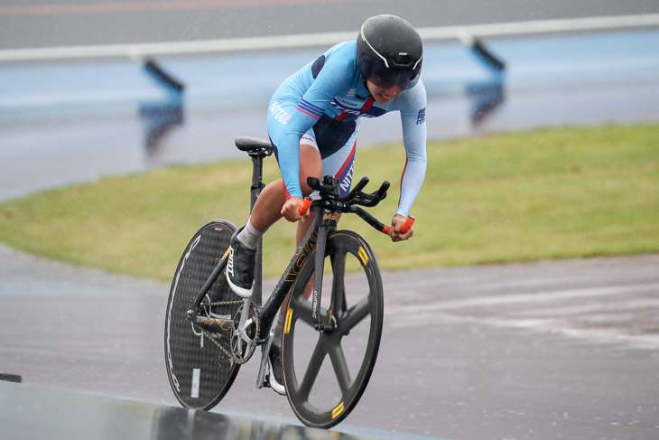 女子500mタイムトライアル 1位 岡本二菜(日本体育大学)37秒173