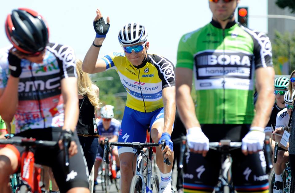 リーダージャージを着たマルセル・キッテル(ドイツ、クイックステップフロアーズ)