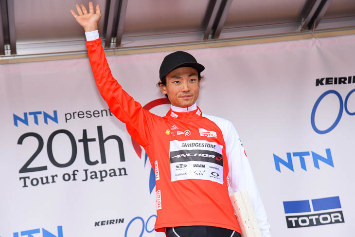 今年のツアー・オブ・ジャパンにて、2日目の京都ステージ以降、山岳賞ジャージを着続けた初山翔(ブリヂストンアンカーサイクリングチーム)
