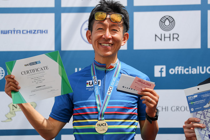 140km男子35-39歳 優勝の田崎友康(F(t)麒麟山レーシング)