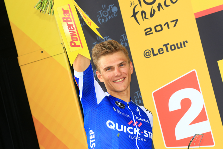 今大会ステージ4勝目を挙げたマルセル・キッテル(ドイツ、クイックステップフロアーズ)