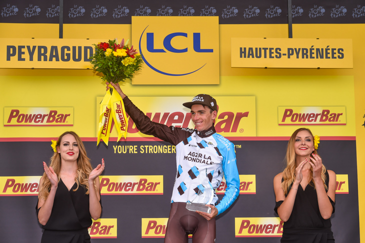 ステージ優勝を飾ったロマン・バルデ(フランス、アージェードゥーゼール)
