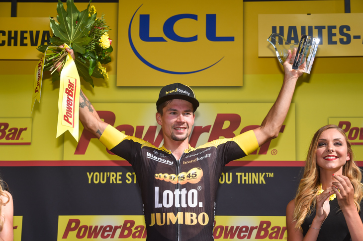 ステージ初優勝を飾ったプリモシュ・ログリッチェ(スロベニア、ロットNLユンボ)