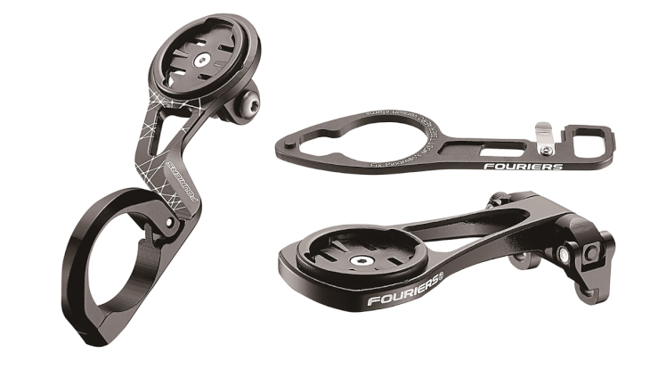 フォーリアーズ コンピュータマウントHA-GAMPR12(左)、フォーリアーズ Di2 JunctionアダプターHA-S018-DI2-8PN(右上)、フォーリアーズ コンピュータマウントHA-S021-3CA