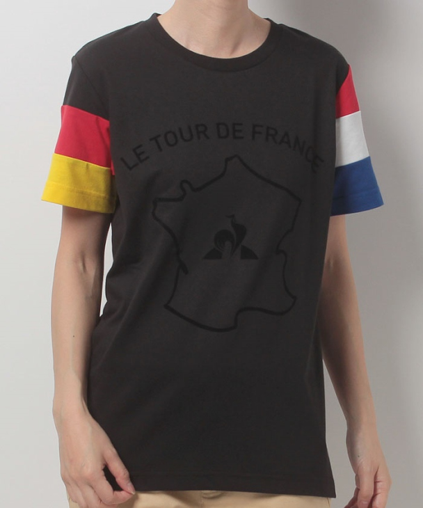 ルコックスポルティフ 2017ツールドフランス:ファンTシャツ(QL-0373TDF、ブラック)