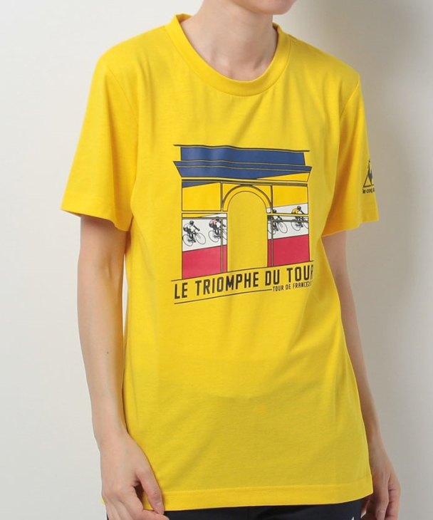 ルコックスポルティフ 2017ツールドフランス:ファンTシャツ(QL-0374TDF、イエロー)