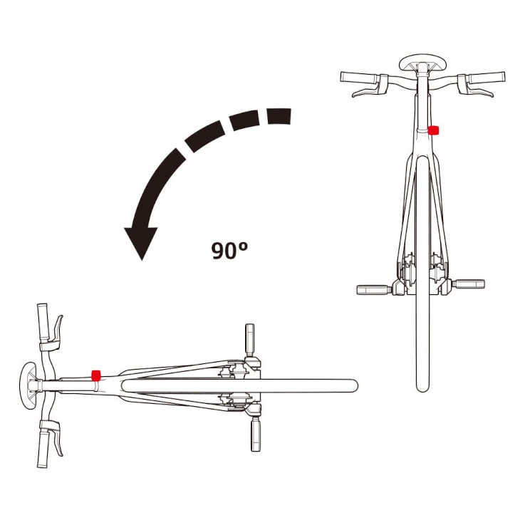 自転車が起立しているとナットにロックがかかる
