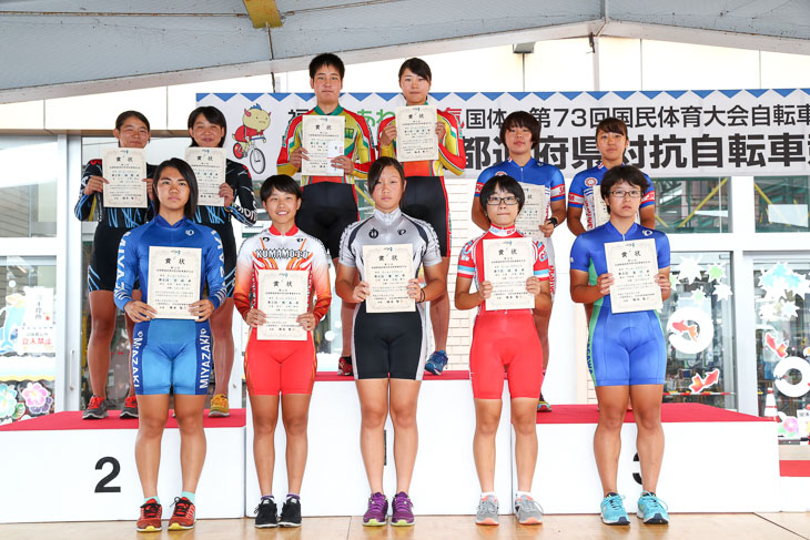 女子チームスプリント 表彰