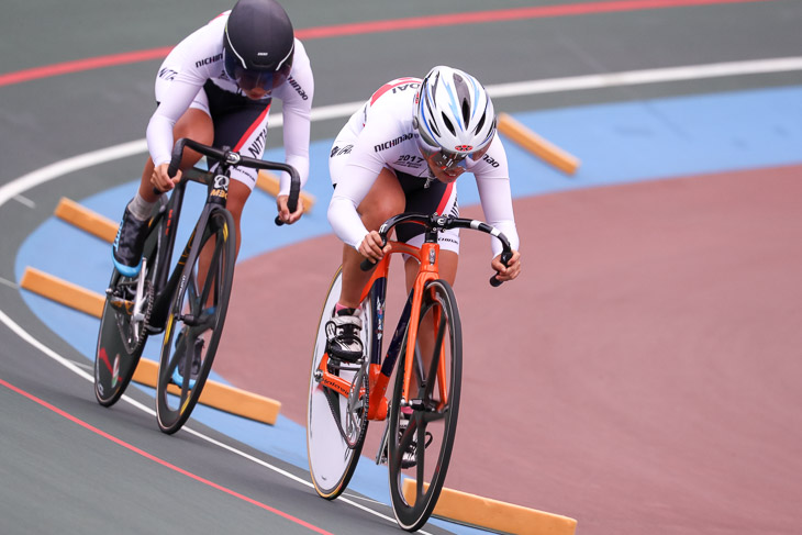 女子チームスプリント予選 1位 日本体育大(岡本、松本)46秒996 学連新 決勝戦へ