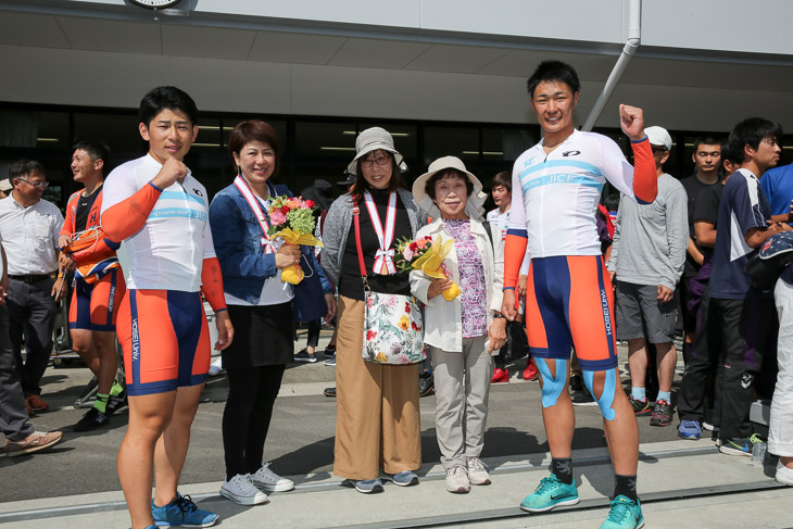 タンデムスプリント優勝の法政大(鈴木、高橋)