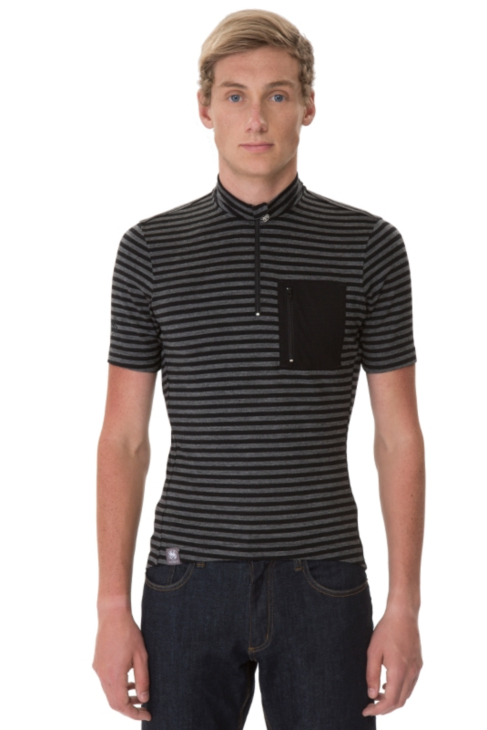 LIGNE8 RICHMOND STRIPE JERSEY(GreyBlac)