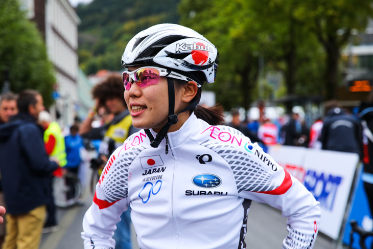 ジュニア女子ロードの朝を迎えた下山美寿々(大阪教育大学附属天王寺高校)