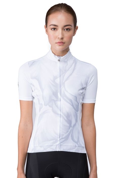 LINGE8 FLOW PRINT CYCLING JERSEY(WhiteMulti)