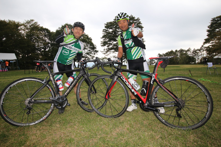 ピナレロDOGMA F10とGAN RSで走った細田雄一郎と綾野 真(CW編集部)