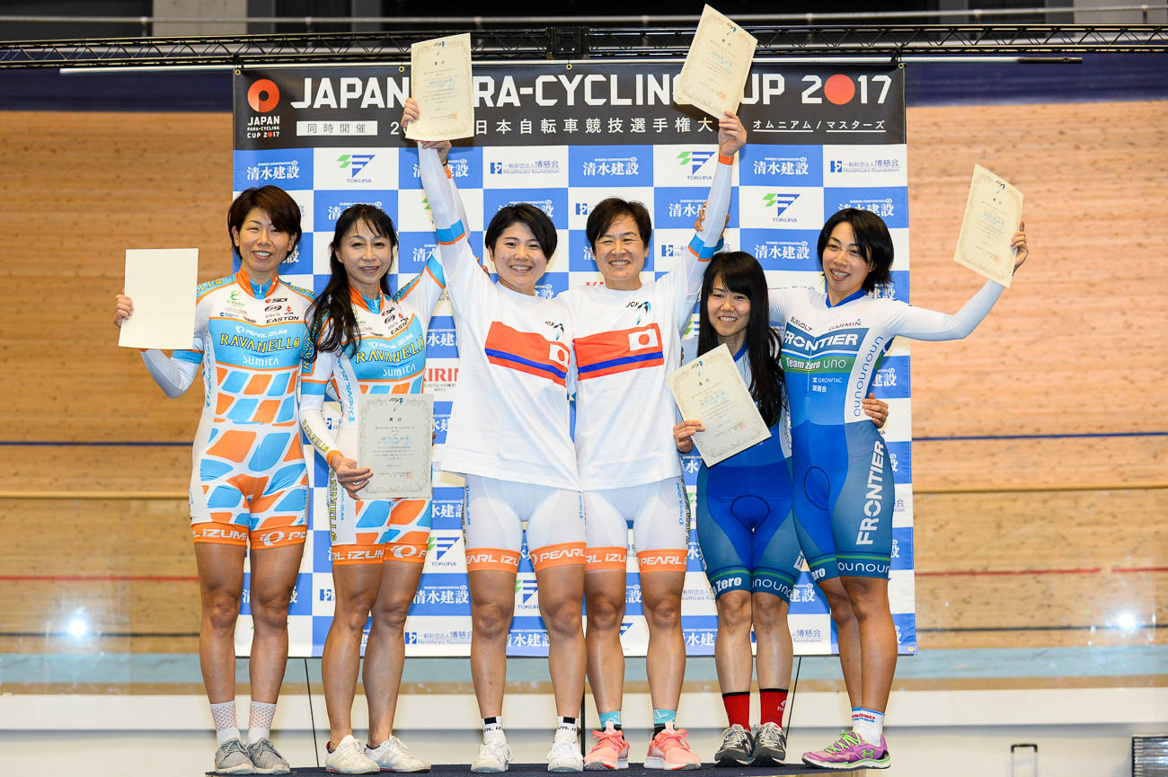 全日本マスターズ 女子チームスプリント 表彰式