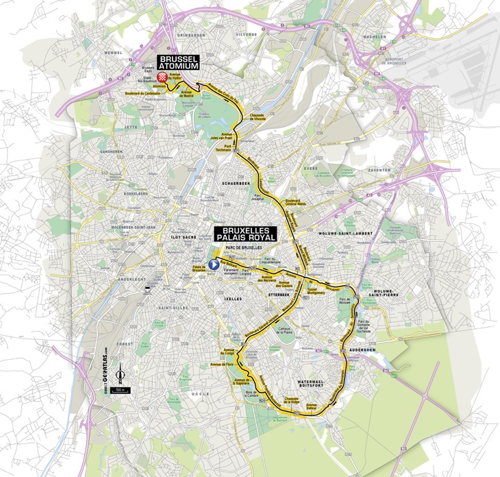 第2ステージ 7月7日 ブリュッセル王宮〜ブリュッセルアトミウム 28km(チームTT)