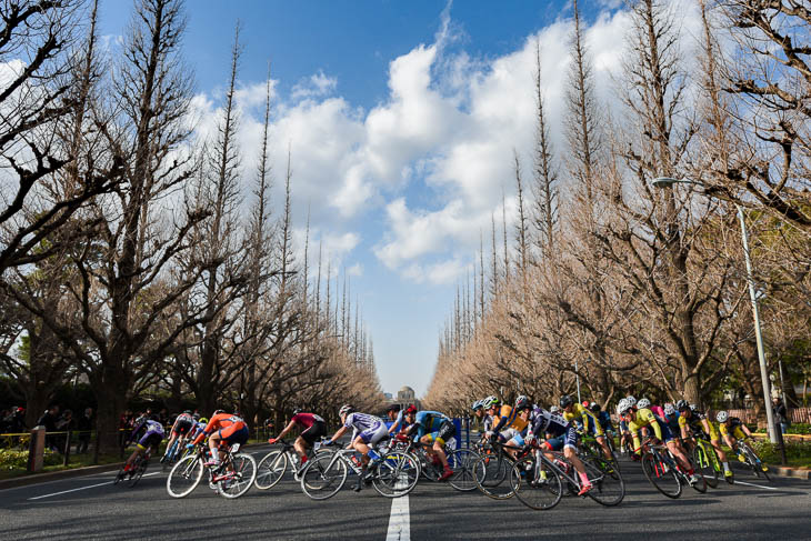 神宮外苑でJプロツアーのレースが初開催される(写真は明治神宮外苑大学クリテリウム)