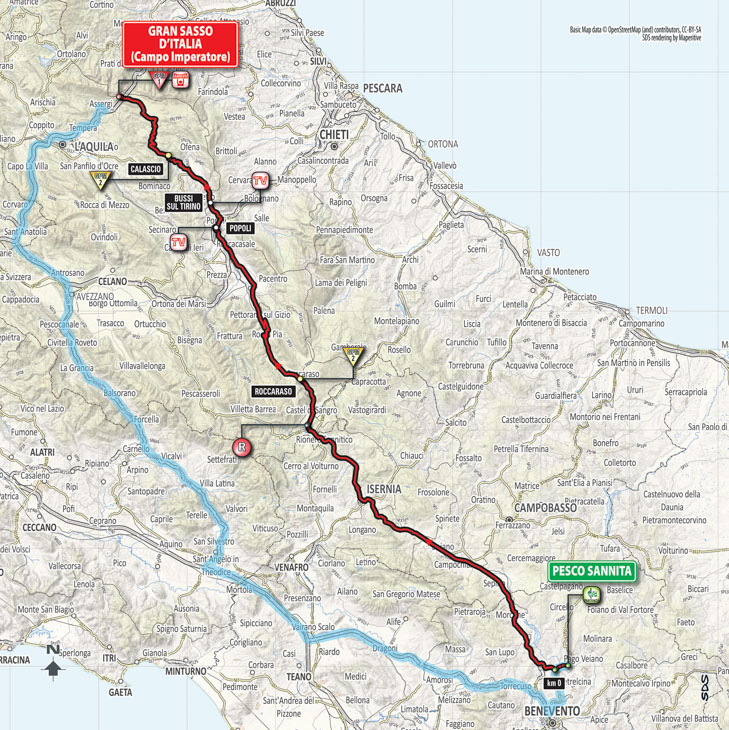 5月13日(日)第9ステージ ペスコ・サンニータ〜グランサッソ・ディタリア 225km ☆☆☆