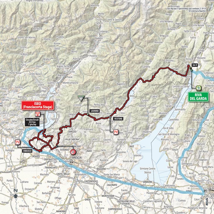 5月23日(水)第17ステージ リーヴァ・デル・ガルダ〜イゼオ 155km ☆☆