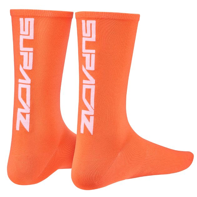 スパカズ SOCKS(SUPACAZ、ネオンオレンジ/ホワイト)