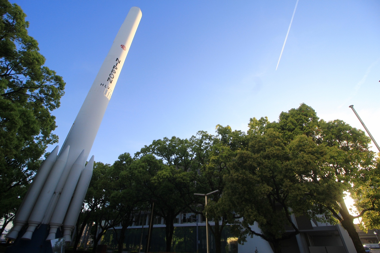 ホテル近くの公園にはH2Aロケットの模型が 種子島宇宙センターも近いからだろうか