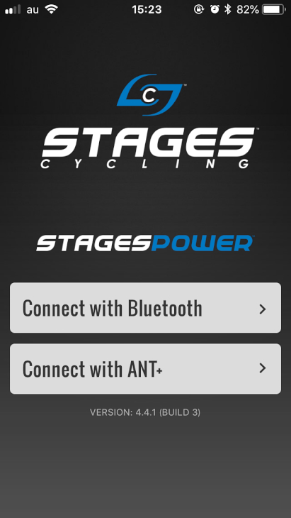 アプリのホーム画面 ”Connect with Bluetooth”を押して次の画面へ