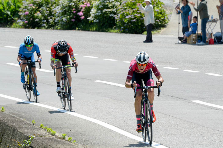 残り2km ベンジャミン・ディボール(セントジョージコンチネンタルサイクリング)がアタック