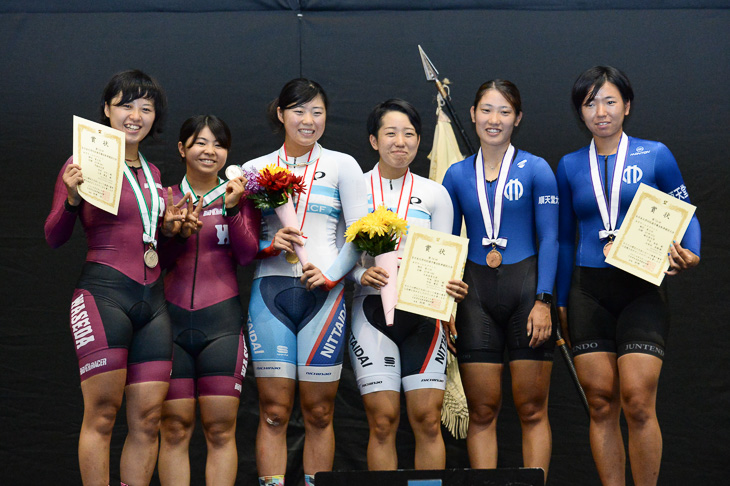 女子チームスプリント 表彰式