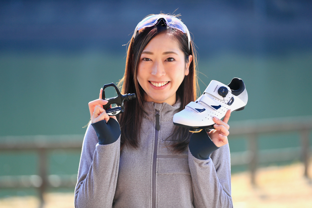 RP4とライトアクションペダルを試してくれた杏寿沙(あずさ)さん