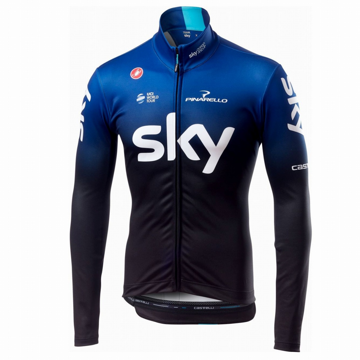 カステリ LONG SLEEVE THERMAL JERSEY(black/dark ocean)