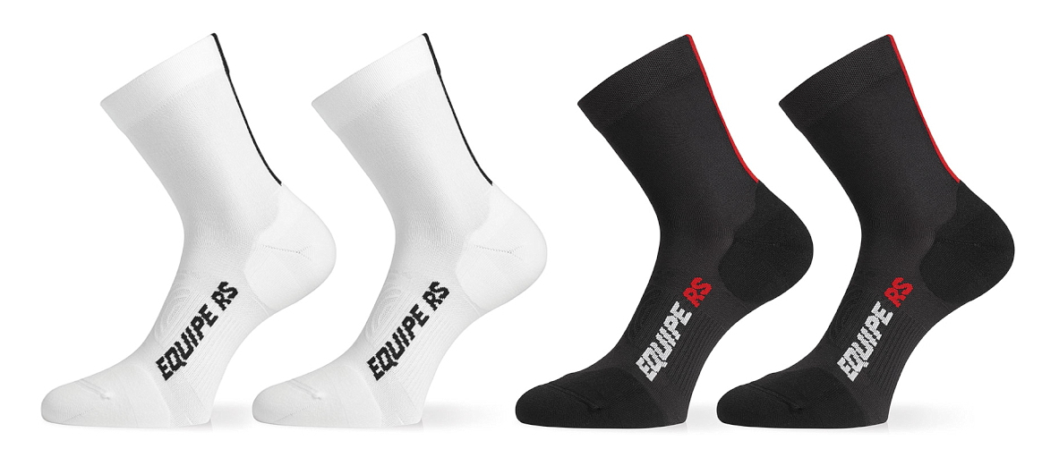 アソス EQUIPE RS SOCKS(ホワイト、ブラック)
