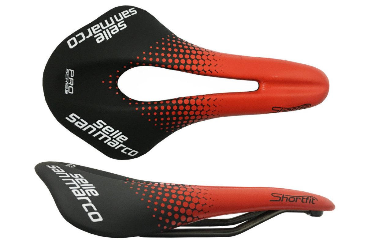 サンマルコ Shortfit Racing Team Pro Open Fit narrow(ブラックレッド)