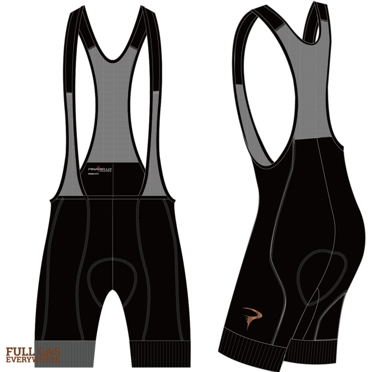 ピナレロ Dual Gripper Bibshorts(T-Writing)