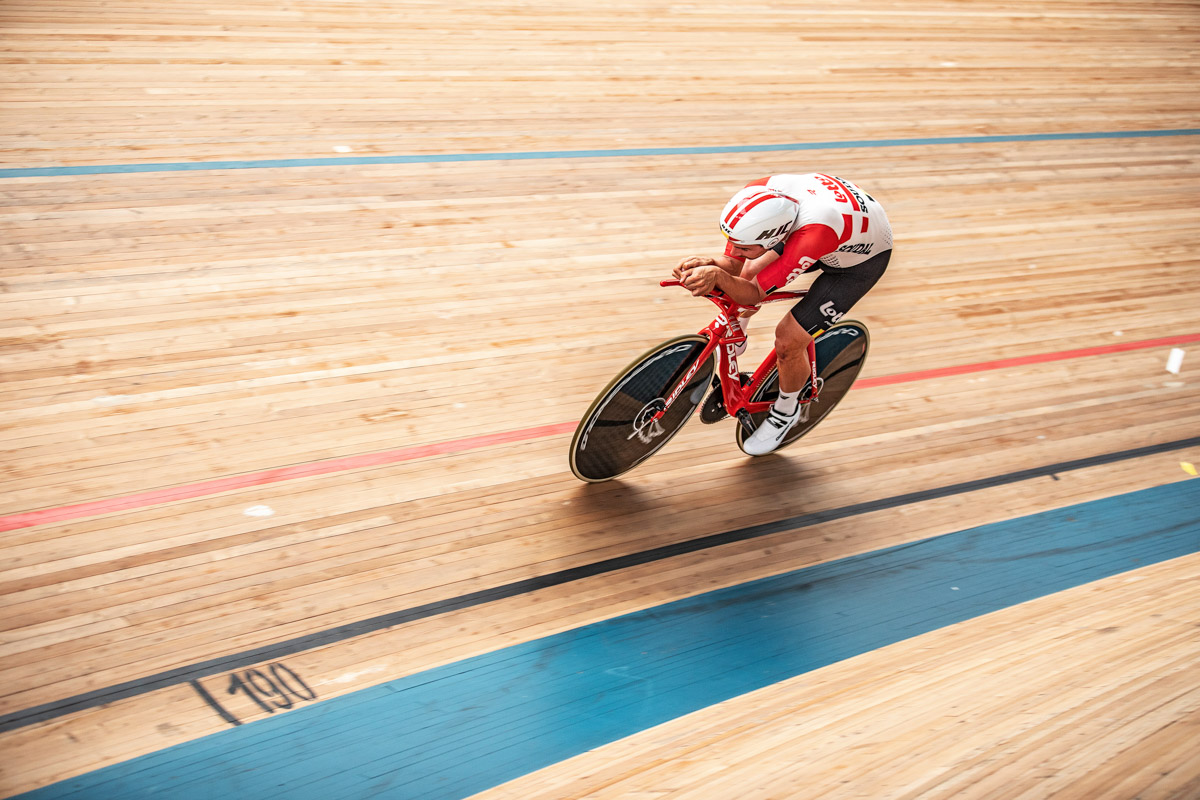 55.089kmの新記録を打ち立てたヴィクトール・カンペナールツ(ベルギー、ロット・スーダル)