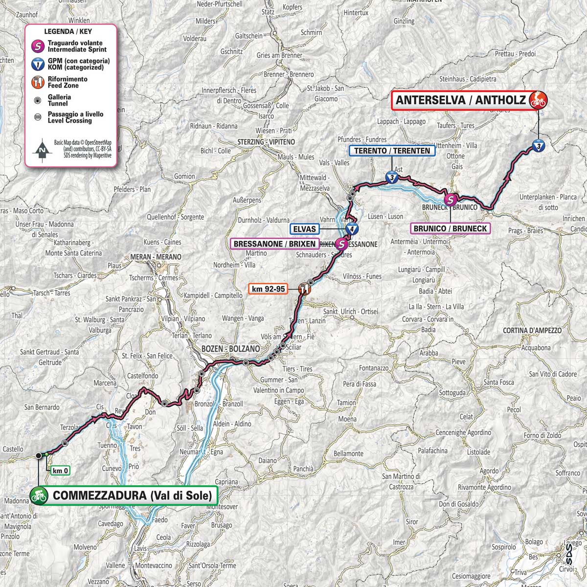 5月29日(水)第17ステージ コメッツァデューラ〜アンテルセルヴァ 181km ☆☆☆