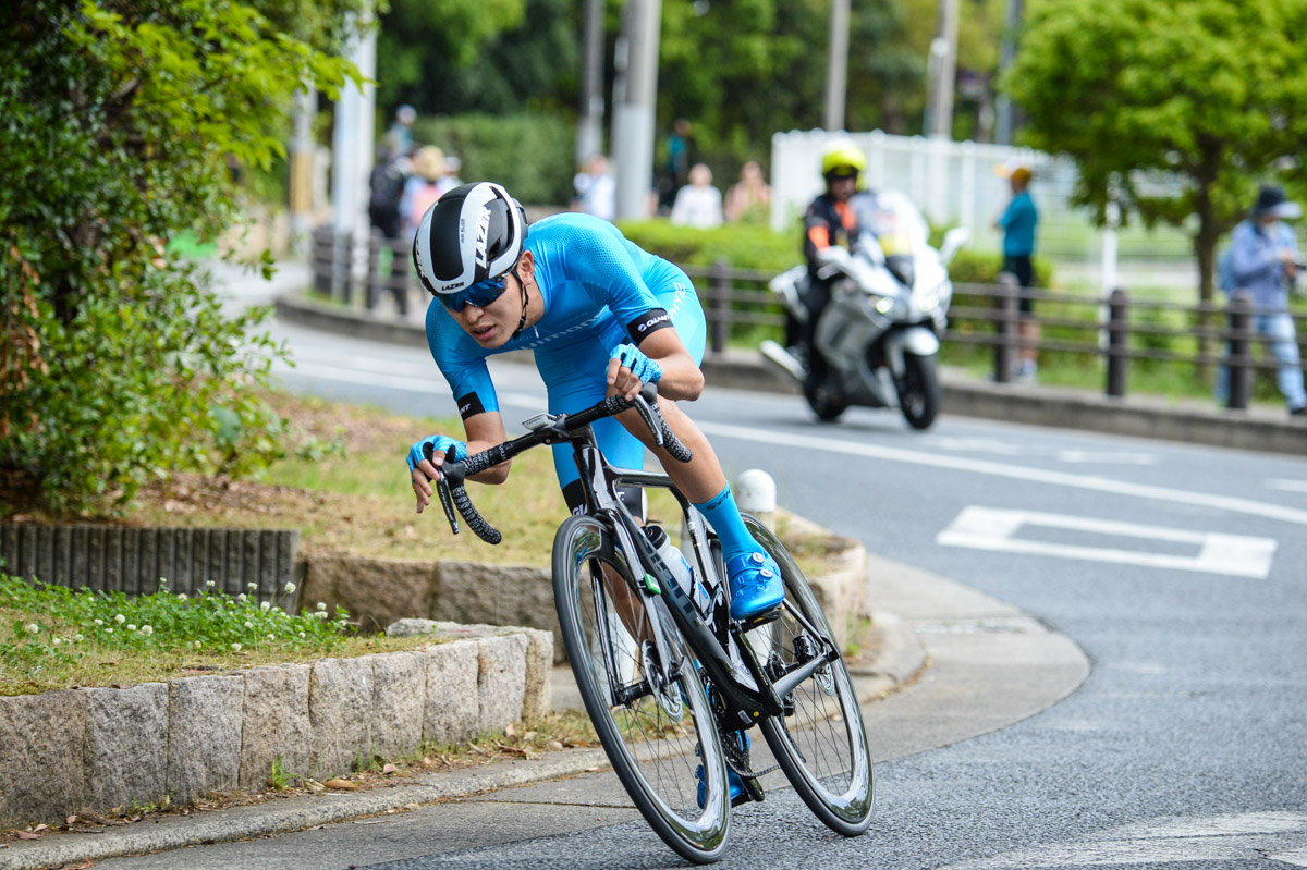 TOJ堺ステージの個人TTを走る木村圭佑(シマノレーシング)